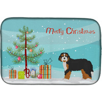 "Caroline's Treasures CK3804DDM Bernedoodle Christmas Tree dish-drying-mats, 14 x 21, Multicolor"