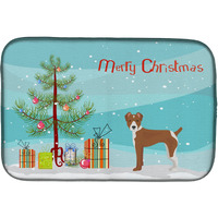 "Caroline's Treasures CK3482DDM Rat Terrier Christmas Tree dish-drying-mats, 14 x 21, Multicolor"