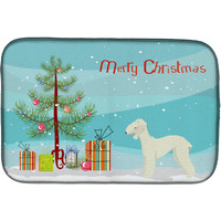 "Caroline's Treasures CK3520DDM Bedlington Terrier Christmas Tree dish-drying-mats, 14 x 21, Multicolor"