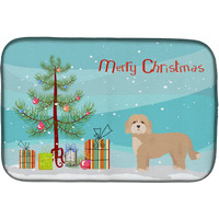 "Caroline's Treasures CK3810DDM Cavachon Christmas Tree dish-drying-mats, 14 x 21, Multicolor"