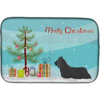 "Caroline's Treasures CK3564DDM Skye Terrier Christmas Tree dish-drying-mats, 14 x 21, Multicolor"