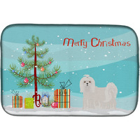 "Caroline's Treasures CK3471DDM Maltese Christmas Tree dish-drying-mats, 14 x 21, Multicolor"