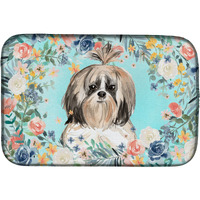 "Caroline's Treasures CK3410DDM Shih Tzu dish-drying-mats, 14 x 21, Multicolor"