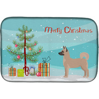 "Caroline's Treasures CK3799DDM Akita Shepherd Christmas Tree dish-drying-mats, 14 x 21, Multicolor"