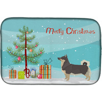 "Caroline's Treasures CK3566DDM Swedish Vallhund Christmas Tree dish-drying-mats, 14 x 21, Multicolor"