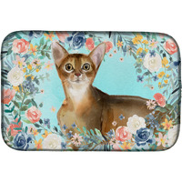 "Caroline's Treasures CK3386DDM Abyssinian Spring Flowers dish-drying-mats, 14 x 21, Multicolor"