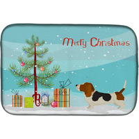 "Caroline's Treasures CK3518DDM Basset Hound Christmas Tree dish-drying-mats, 14 x 21, Multicolor"