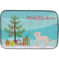 "Caroline's Treasures CK3854DDM Maltipoo Christmas Tree dish-drying-mats, 14 x 21, Multicolor"