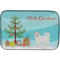 "Caroline's Treasures CK3461DDM Italian Spitz Christmas Tree dish-drying-mats, 14 x 21, Multicolor"
