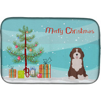 "Caroline's Treasures CK3886DDM Bernedoodle #2 Christmas Tree dish-drying-mats, 14 x 21, Multicolor"