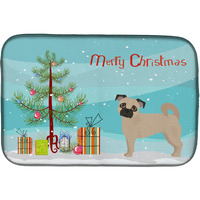 "Caroline's Treasures CK3821DDM Fawn Chug Christmas Tree dish-drying-mats, 14 x 21, Multicolor"