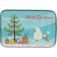 "Caroline's Treasures CK3556DDM Poodle Christmas Tree dish-drying-mats, 14 x 21, Multicolor"