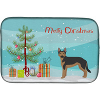 "Caroline's Treasures CK3835DDM German Sheprador #2 Christmas Tree dish-drying-mats, 14 x 21, Multicolor"