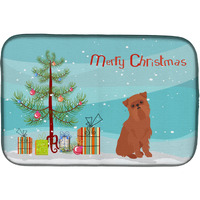 "Caroline's Treasures CK3494DDM Brussels Griffon Christmas Tree dish-drying-mats, 14 x 21, Multicolor"