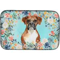 "Caroline's Treasures CK3431DDM Boxer dish-drying-mats, 14 x 21, Multicolor"