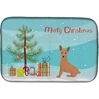 "Caroline's Treasures CK3503DDM Miniature Pinscher Christmas Tree dish-drying-mats, 14 x 21, Multicolor"