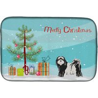 "Caroline's Treasures CK3489DDM Tibetan Terrier Christmas Tree dish-drying-mats, 14 x 21, Multicolor"