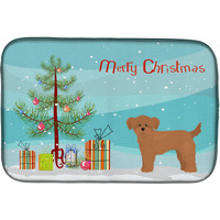 "Caroline's Treasures CK3871DDM Shi Chi Christmas Tree dish-drying-mats, 14 x 21, Multicolor"