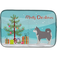 "Caroline's Treasures CK3862DDM Pomsky #2 Christmas Tree dish-drying-mats, 14 x 21, Multicolor"