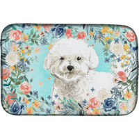 "Caroline's Treasures CK3435DDM Bichon Frise dish-drying-mats, 14 x 21, Multicolor"