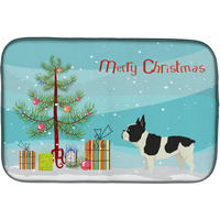 "Caroline's Treasures CK3539DDM French Bulldog Christmas Tree dish-drying-mats, 14 x 21, Multicolor"