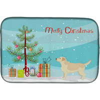 "Caroline's Treasures CK3549DDM Labrador Retriever Christmas Tree dish-drying-mats, 14 x 21, Multicolor"