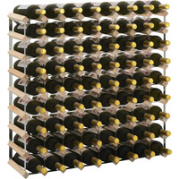 vidaXL Wine Rack for 72 Bottles Solid Pinewood