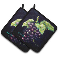 "Caroline's Treasures MW1362PTHD Welch's Grapes Pair of Pot Holders potholders, Multicolor"