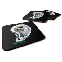 "Caroline's Treasures MW1336FC Lucky Oyster Foam Set of 4 coasters, Multicolor"