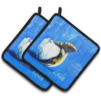 "Caroline's Treasures MW1302PTHD Baby Turtle Pair of Pot Holders potholders, Multicolor"