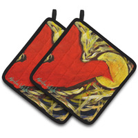 "Caroline's Treasures MW1323PTHD Crow at Midnight Pair of Pot Holders potholders, Multicolor"