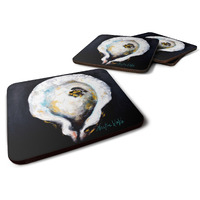 "Caroline's Treasures MW1327FC Oyster Eye Five Foam Set of 4 coasters, Multicolor"