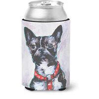 "Caroline's Treasures MW1312CC Boston Terrier Brindle Ziggy Can or Bottle Hugger cold-beverage-koozies, Multicolor"