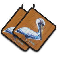 "Caroline's Treasures MW1330PTHD Pelican Hangin in Pair of Pot Holders potholders, Multicolor"