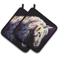 "Caroline's Treasures MW1333PTHD Knight Horse Pair of Pot Holders potholders, Multicolor"