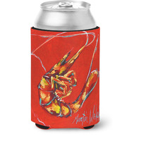 "Caroline's Treasures MW1347CC Red Shrimp Can or Bottle Hugger cold-beverage-koozies, Multicolor"
