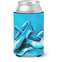"Caroline's Treasures MW1303CC Ballet Shoes Aqua Blue Can or Bottle Hugger cold-beverage-koozies, Multicolor"