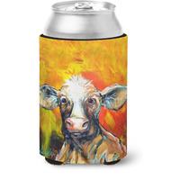"Caroline's Treasures MW1331CC Happy Cow Can or Bottle Hugger cold-beverage-koozies, Multicolor"