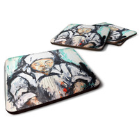 "Caroline's Treasures MW1337FC Melted Heart Foam Set of 4 coasters, Multicolor"