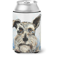 "Caroline's Treasures MW1358CC Schnauzer Whiter Beard Can or Bottle Hugger cold-beverage-koozies, Multicolor"