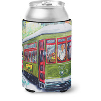 "Caroline's Treasures MW1338CC Streetcar Mid Summer Can or Bottle Hugger cold-beverage-koozies, Multicolor"