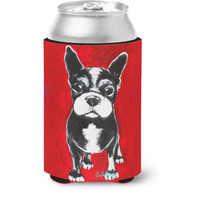 "Caroline's Treasures MW1314CC Boston Terrier Runt Can or Bottle Hugger cold-beverage-koozies, Multicolor"