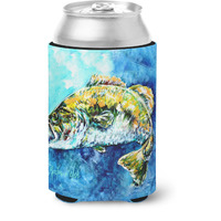 Carolines Treasures MW1310CC Bobby Bass Can or Bottle Hugger cold-beverage-koozies, Multicolor