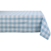 DII Light Blue Buffalo Check Tablecoth 60x104