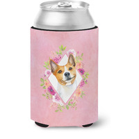 "Caroline's Treasures CK4115CC Basenji Pink Flowers Can or Bottle Hugger cold-beverage-koozies, 12 oz, Multicolor"