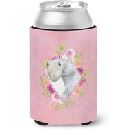 "Caroline's Treasures CK4180CC Sealyham Terrier Pink Flowers Can or Bottle Hugger cold-beverage-koozies, 12 oz, Multicolor"