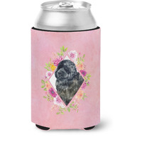 "Caroline's Treasures CK4163CC Newfoundland Pink Flowers Can or Bottle Hugger cold-beverage-koozies, 12 oz, Multicolor"