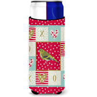 "Caroline's Treasures CK5514MUK Siskin Love Michelob Ultra Hugger for slim cans cold-beverage-koozies, Multicolor"