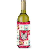 "Caroline's Treasures CK5082LITERK American Shorthair Cat Wine Bottle Hugger cold-beverage-koozies, 750 ml, Multicolor"
