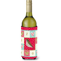 "Caroline's Treasures CK5516LITERK Thrush Love Wine Bottle Hugger cold-beverage-koozies, 750 ml, Multicolor"